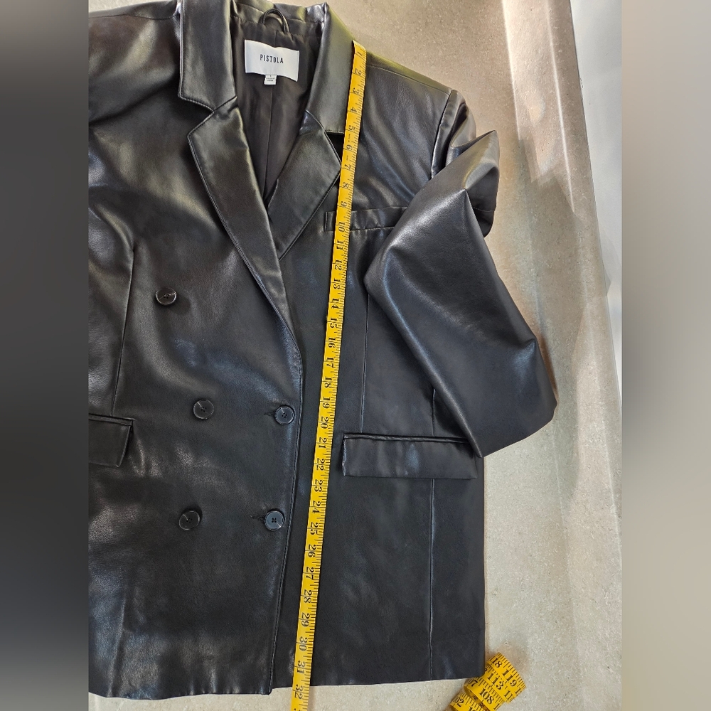 Pistola Black Leather Blazer - Picture 11 of 11